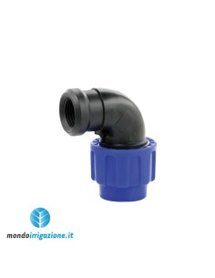Raccordo compressione gomito filettato femmina 25x3/4" per impianti irrigazione