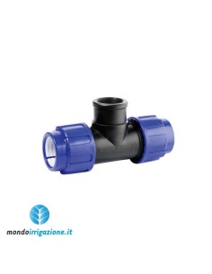 Raccordo compressione T tee 90 filetto femmina 20x3/4"