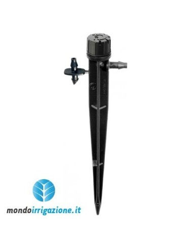Gocciolatore regolabile su picchetto-astina ispezionabile