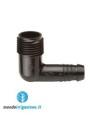 Raccordo gomito filettato - portagomma 16x1/2" per irrigatori pop-up e tubo antitorsione