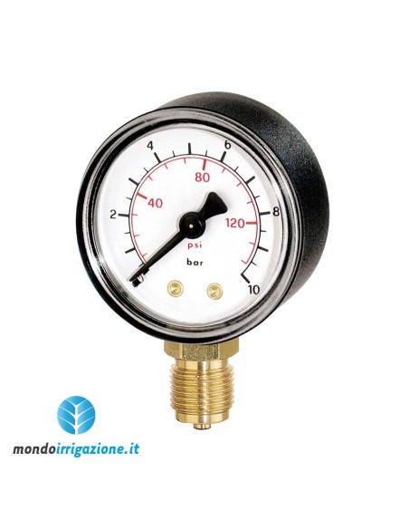 Manometro alla glicerina - Pressione 0-10 Bar