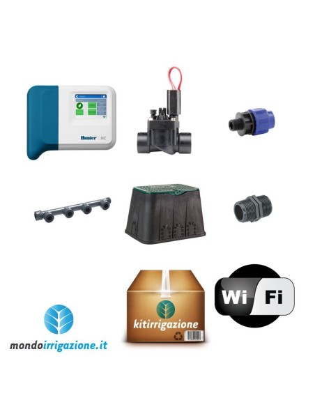 Kit irrigazione WiFi Hunter HC Hydrawise a 6 zone
