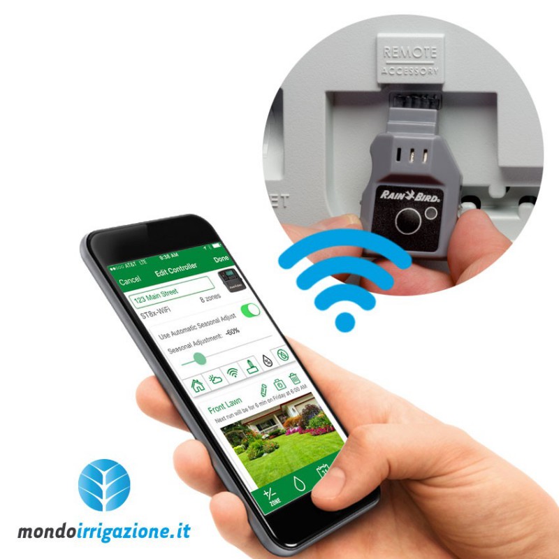 Centralina Programmatore WiFi interno ed esterno Rain Bird ESP RZXe a 6 stazioni - Modulo LNK WiFi