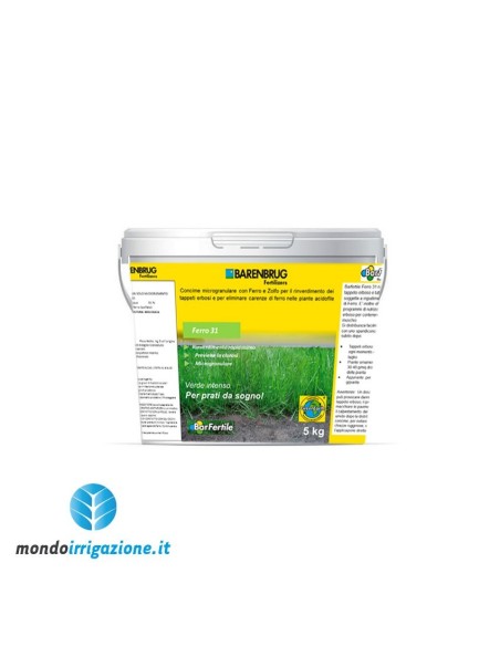 BarFertile Ferro 31 - 5kg - Microgranulare, Rinverdente e Antimuschio