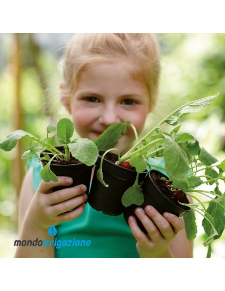 10 Vasetti Orto terrazzo - Elho Green Basics Growpot Starter Set 8cm