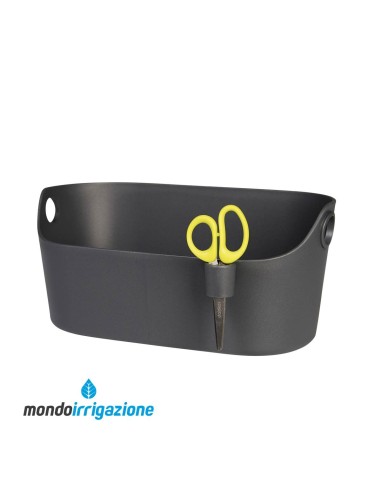 Vaso Orto e Erbe aromatiche da cucina - Elho Brussels Herbs Station 30cm - Antracite