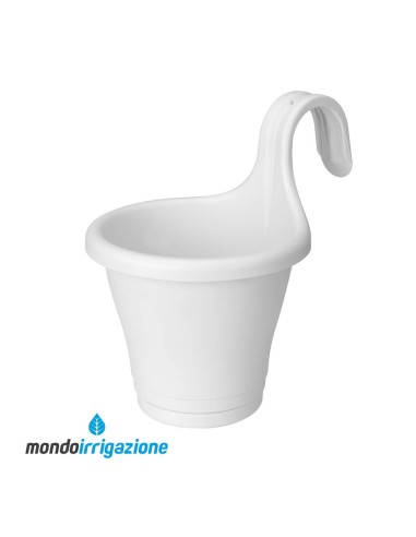 Vaso Esterno da ringhiera - Elho Corsica Easy Hanger Single 19cm - White
