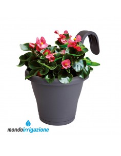 Vaso Esterno da ringhiera - Elho Corsica Easy Hanger Single 19cm - Anthracite