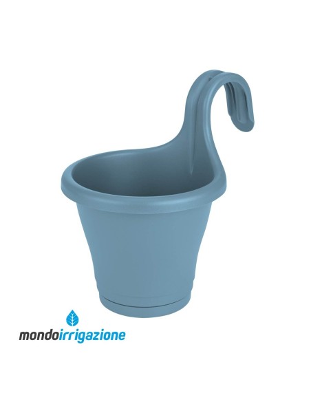 Vaso Esterno da ringhiera - Elho Corsica Easy Hanger Single 19cm - Vintage Blue