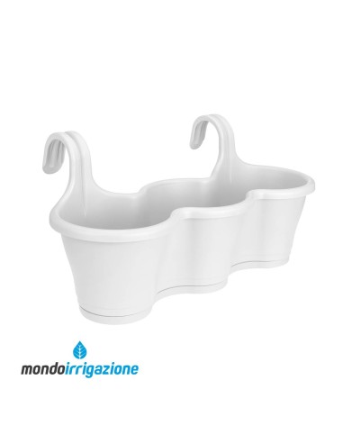 Vaso da Ringhiera Fioriera - Elho Corsica Easy Hanger Trio 53cm - White