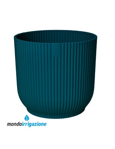 Vaso colorato da Interno design - Elho Vibes Fold Round - Deep Blue - fronte