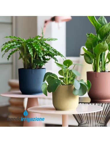 Vaso colorato da Interno design - Elho Vibes Fold Round - Deep Blue - appartamento