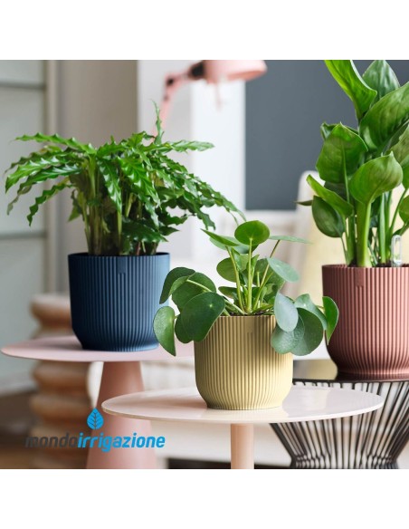 Vaso colorato da Interno design - Elho Vibes Fold Round - Deep Blue - appartamento