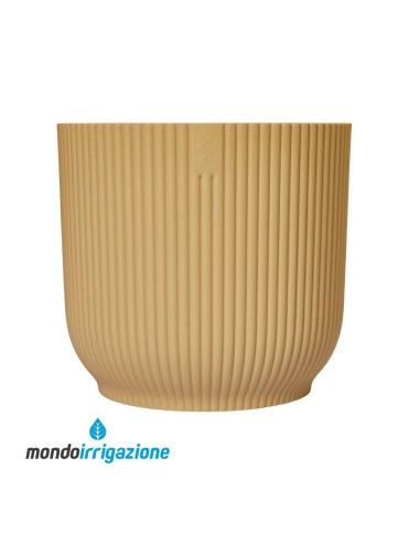 Vaso da Interno moderno e colorato di design - Elho Vibes Fold Round - Butter Yellow