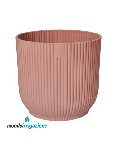 Vaso di design moderno e colorato da interno - Elho Vibes Fold Round - Delicate Pink - fronte
