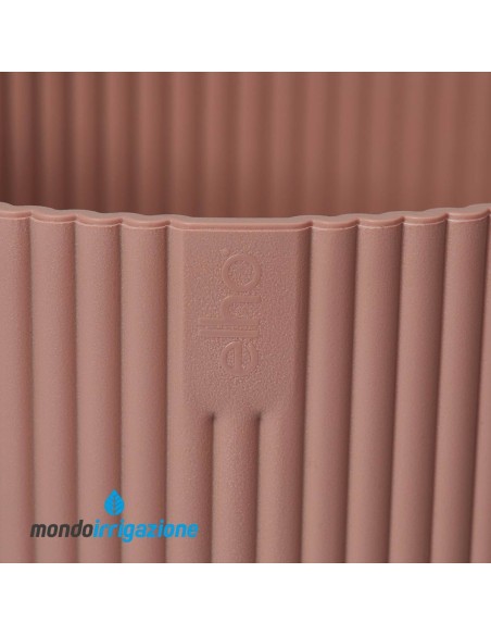 Vaso di design moderno e colorato da interno - Elho Vibes Fold Round - Delicate Pink - dettaglio