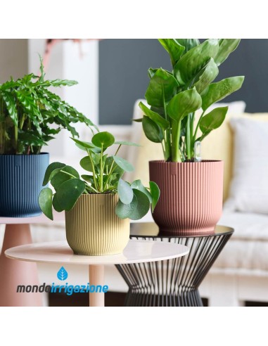 Vaso di design moderno e colorato da interno - Elho Vibes Fold Round - Delicate Pink - colori