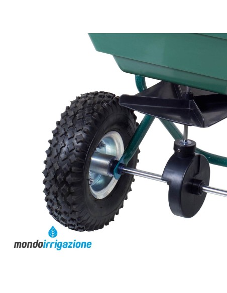 Carrello Spandiconcime Seminatrice Spargisale Stocker - 25 lt - Ruote