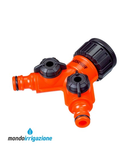 Raccordo rubinetto a 2 uscite Stocker