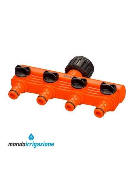 Raccordo rubinetto a 4 uscite Stocker - 1/2" 3/4"