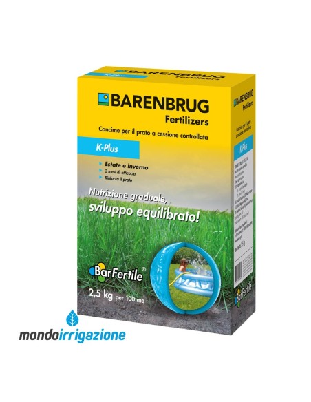 BarFertile Barenbrug K-Plus - 2,5kg - Concime a rilascio controllato - Estate Inverno