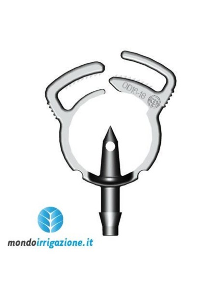 Fascetta stringitubo per tubo diam 16 - con innesto Microtubo
