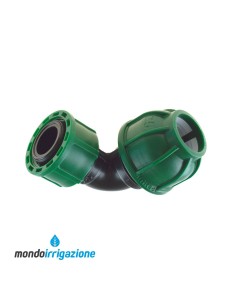 Gomito filettato femmina 25x1" Compressione - con Ghiera per Collettorettore