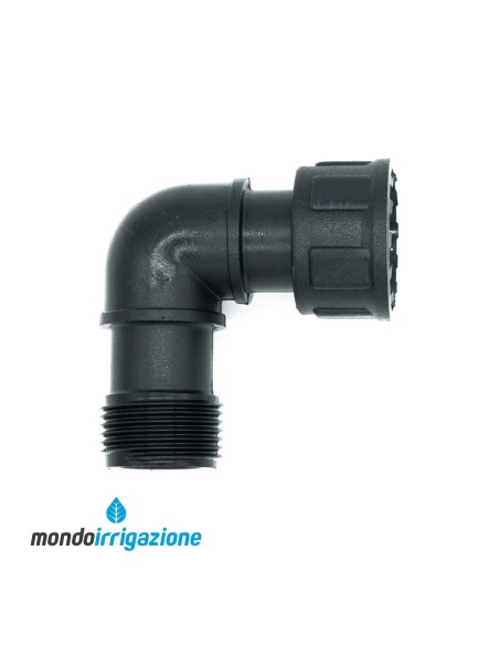 Gomito Maschio/Femmina con ghiera per collettore da 1"