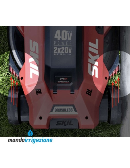 0140 BA - Rasaerba Skil a batteria - Pettini laterali