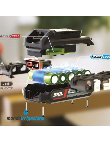 3107 AA - Batteria al litio da 2,0Ah Skil - Interno