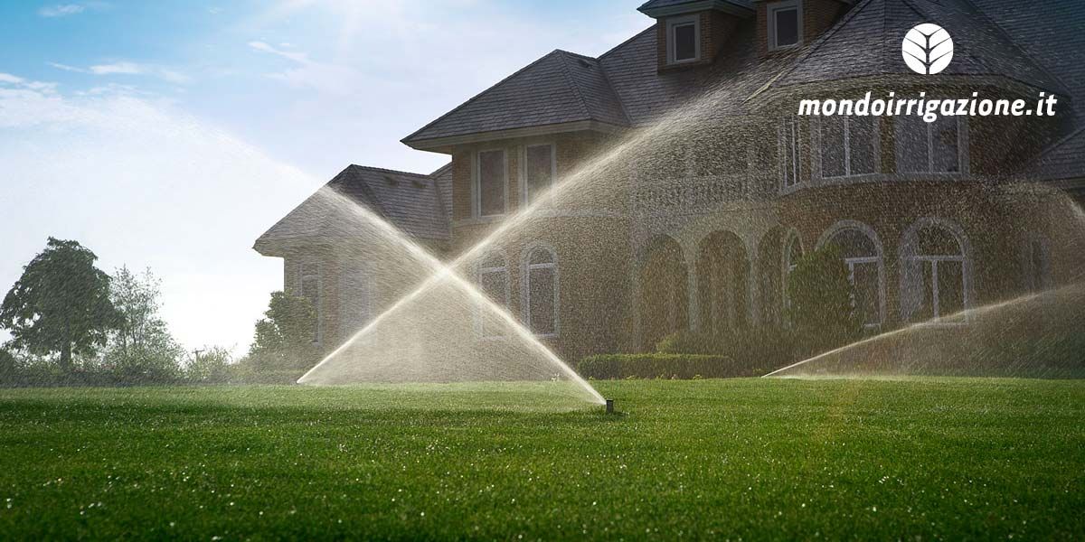 Irrigatori da giardino a scomparsa. La sovrapposizione dei getti