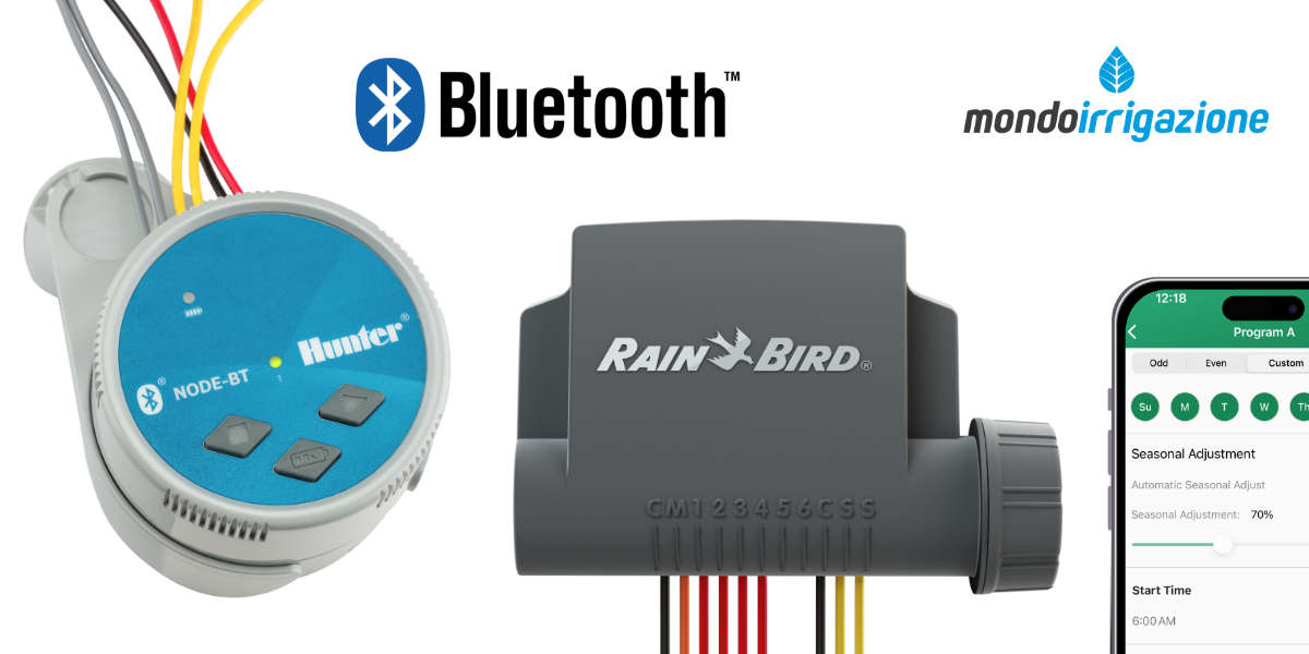 Programmatori a batteria smart bluetooth Hunter e Rain Bird