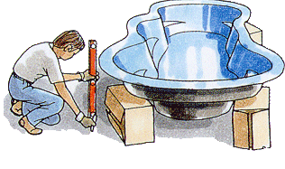 Laghetto con vasca rigida: posizionamento Laghetto con vasca rigida: posizionamento